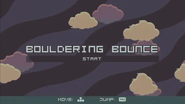 Bouldering Bounce Start Screen