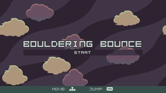 Bouldering Bounce Start Screen
